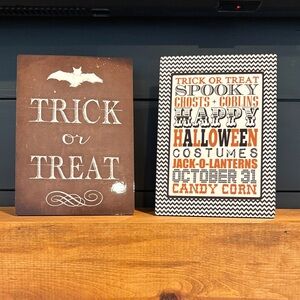 Halloween Trick or Treat Wall Decor Set